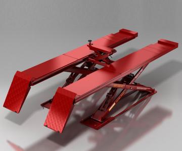 Self-Diagnosis Scissor Lift for Car Launch with Floor Integration