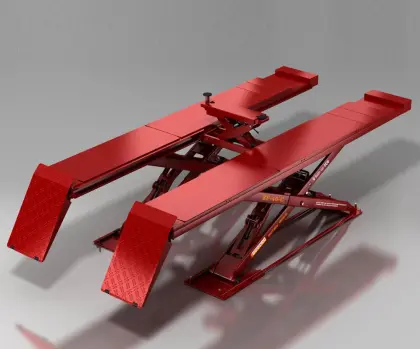 Self-Diagnosis Scissor Lift for Car Launch with Floor Integration