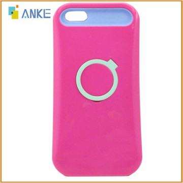 Card Slot Design Ring-type Stand Glow Case for IPhone 5 5S 5G,Combo PC+Silicon,OEM ODM and Wholesale Welcome