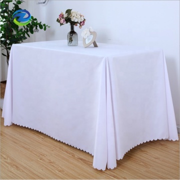 Emerald White Rectangle Tablecloth for Weddings and Parties