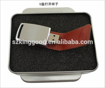 2016 Özel Logo PU Deri USB flash sürücü memory stick