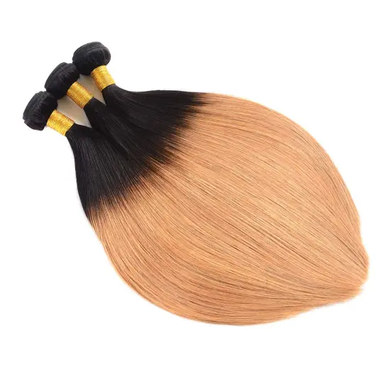 Best Selling Brazilian Hair Vendors 28 Natural Straight Hair Trade Assurance Mink Virgin Silky Straight Hair Bundles Color 1B/27