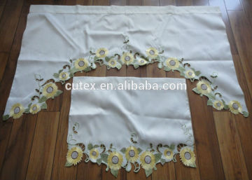 embroidered floral kitchen curtains