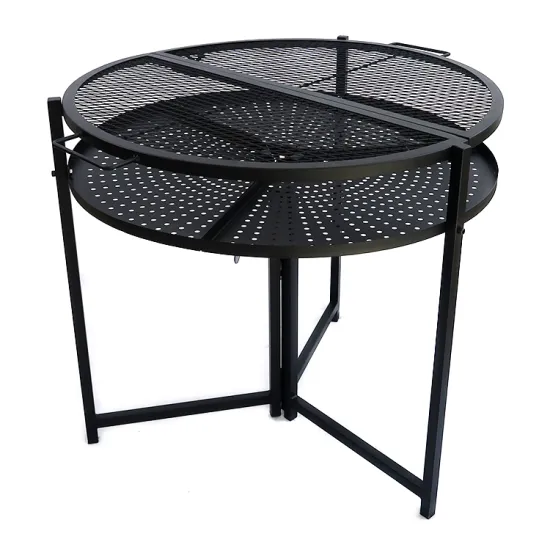 Large Round Metal Grill Grates and Burners for Flooring and BBQ Grate Racks