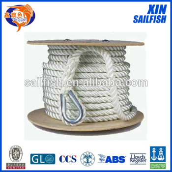 3-strand fishing rope with nylon material low price and high quality