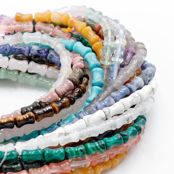Wholesale 6x10mm Bamboo Shaped Gemstone Beads Strand for DIY Jewelry Making