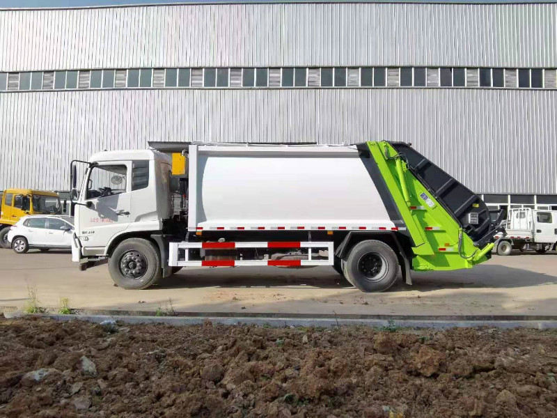 12ton شاحنة جمع النفايات المضغوطة شنق صناديق القمامة