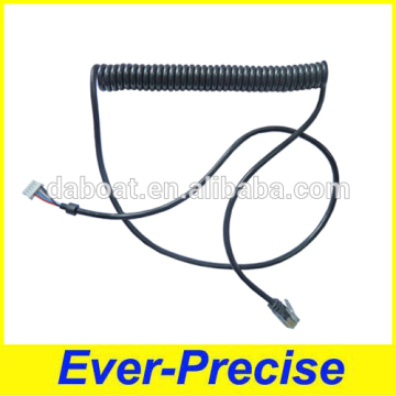 Rj11 6p6c 26awg kabel coiled retractable for pos