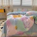 Set tempat tidur modal bunga berwarna -warni
