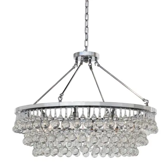 INSHINE Silver Crystal Bright Drop Pendant Light