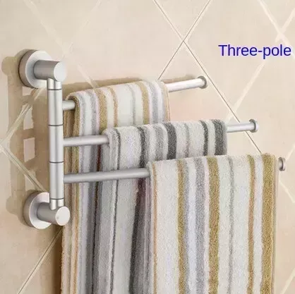 Movable Towel Rack Hardware: Rotating Bathroom Wall Hanging Towel Bar