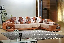 european arabic style modern corner fabric leather sofa set