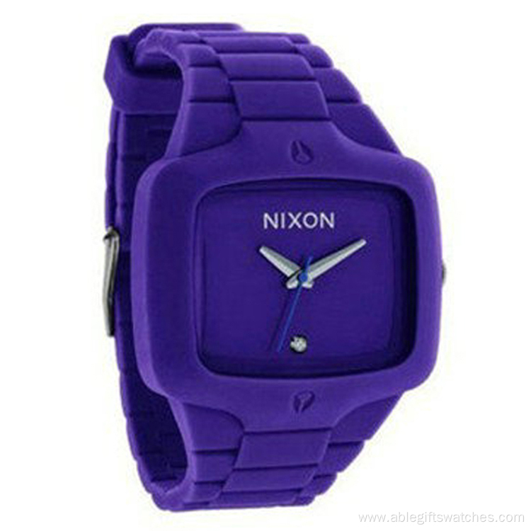 Sports Silicone Wrist Watch Square Colorful