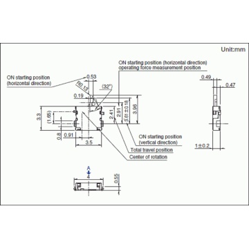 Small Two Way Action Switch