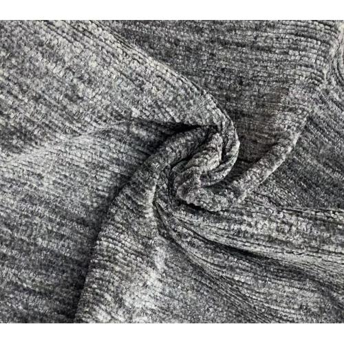 Tecido de estofamento de chenille com listras clássicas com bloqueio de cores