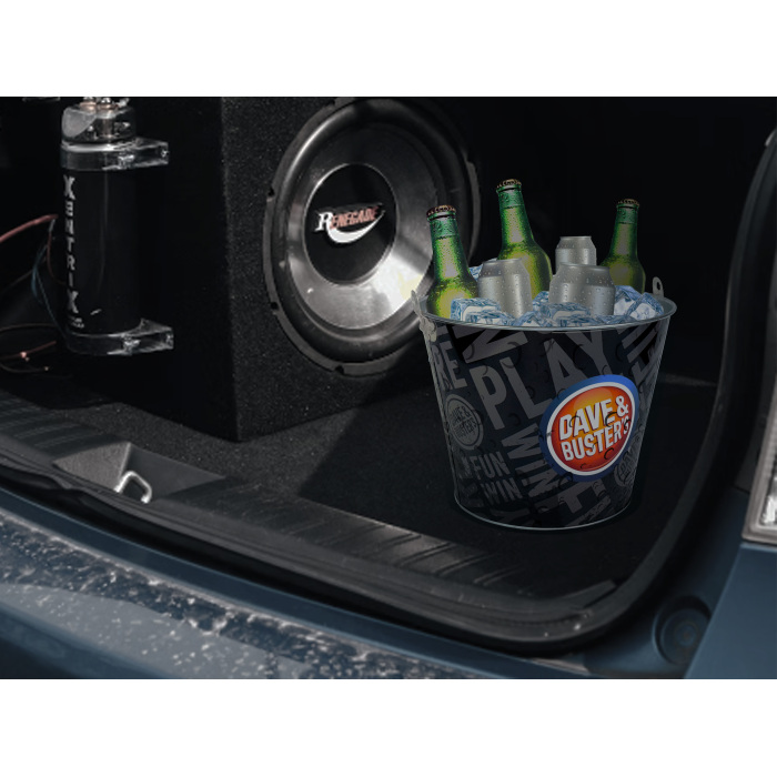 DADI 5L Galvanized Oval Ice Bucket with Handle