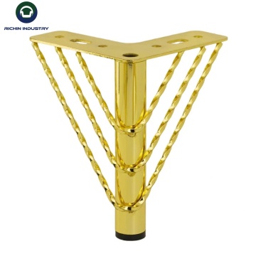 Metal Triangle Living Room Furniture: Feet, Cabinet, Table, Bed, and Sofa Legs in Golden and Silver