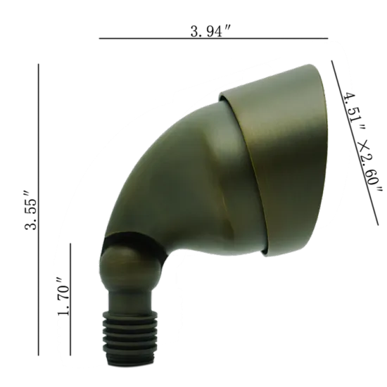 2301 Brass Wall Wash Light