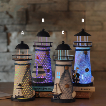 Mediterranean Style LED Lighthouse Decor: Wedding & Birthday Gifts
