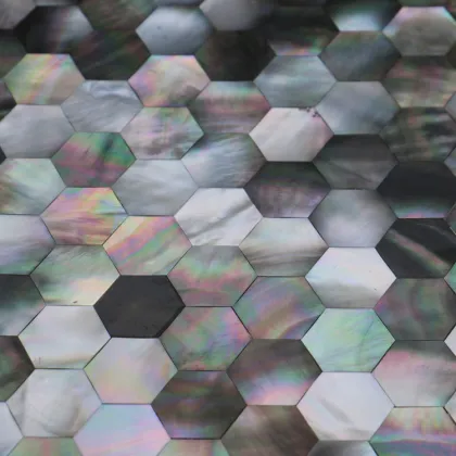 natural black mother of pearl shell mosaic,black lip pearl shell mosaic