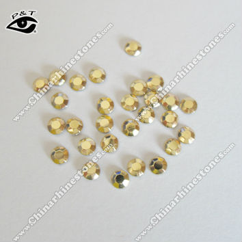 Iron on rhinestuds korean leadfree rhinestuds 2mm lt gold for apparel