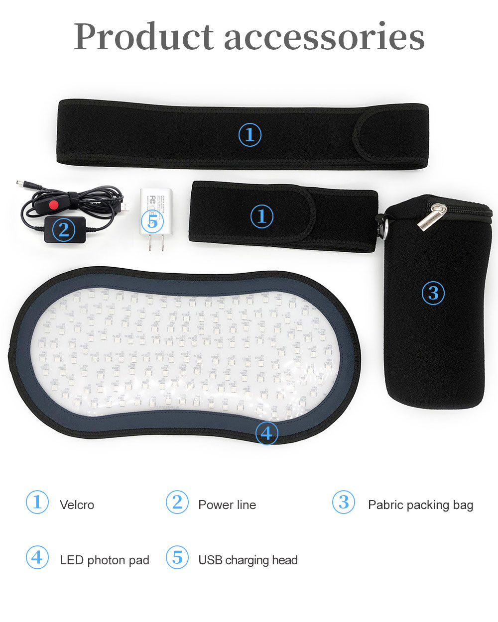 Travel use pain relief portable light therapy pad