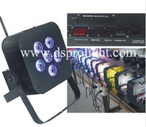 DMX Wireless Battery Powered LED PAR Cans DJ Uplighting 6PCS 15W RGBWA 5in1