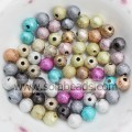 Bruiloft 4mm kleurrijke ronde kleine bubblegum kralen