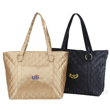 Quilted Satin Ladies Tote (hbsa-1)