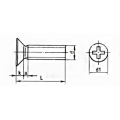 316L stainless steel flat phillips bolt for fasten