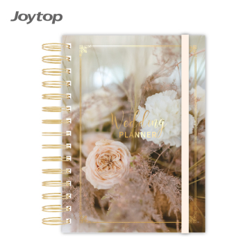 Joytop 2023 Hardcover Brautplanungstagebuch - Gold Spiralbindung
