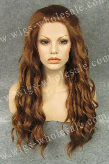 European hair lace front wigs synthetic wigs wave brown color rachel welch wigs