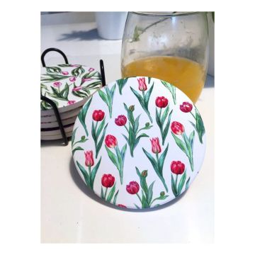 Custom Design Factory Wholesale Ceramic Lace Coasters with Competitive Pricing