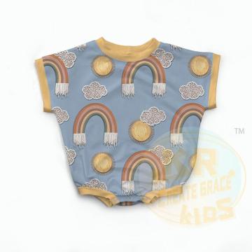 Summer Bamboo Short Sleeve Jumpsuit for Newborn Baby Boy and Girl - Unisex Comfortable Sleepwear