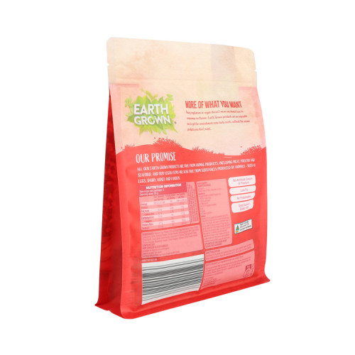Custom logo design flat bottom noodles food packaging PE4 bag recyclable
