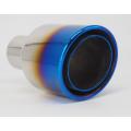 Angle Cut Blue Plating Double Wall Exhaust Tip