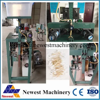 Two Head Cotton Swab Making Machine for Wooden Stick Medical Cotton Buds