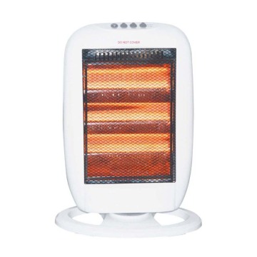 White 1200W Oscillating Electric Heater for Home Use - Daewoo Halogen