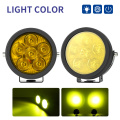LIUHJG 6-LED 4 Inch Off-Road Motorcycle Spotlight with Yellow Cover White Light Spot light for ATV UTV