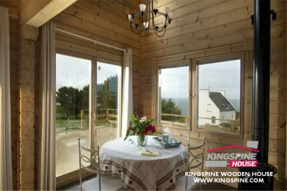 fast installation prefabricated wooden log house