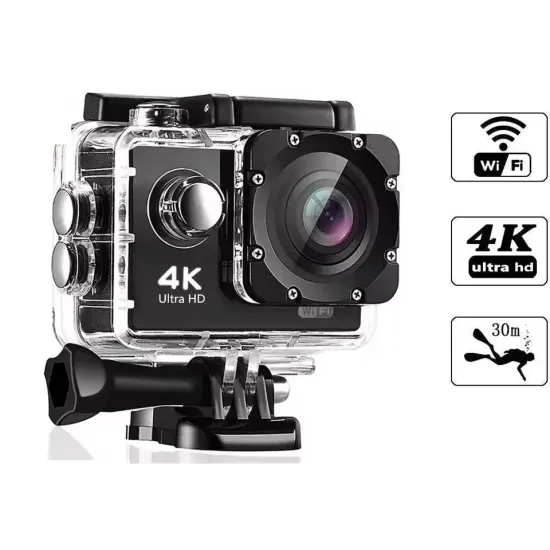 Best Seller 2 Inch Mini WiFi Action Sports Cam - Underwater Waterproof HD 4K 60fps Camera for Motorcycles and Diving