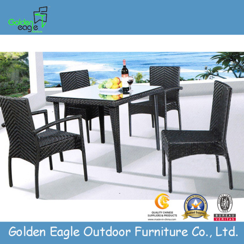 All weather garden PE rattan dining set