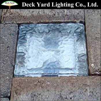 12V Solar LED Paver Light Retaining Wall Crystal Led Solar Ice Brick Light