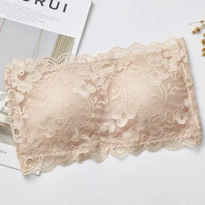 Removable Chest Pad Strapless Push-Up Bra