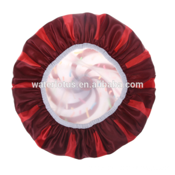 newest style factory sale cake design colorful print fashion shower cap