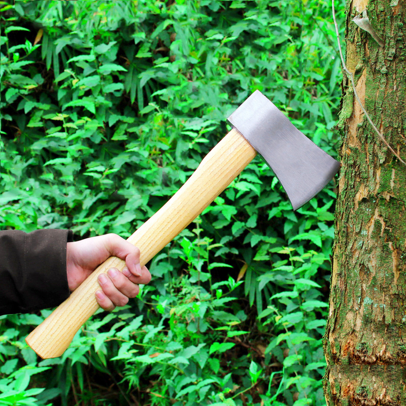 Chopping wood axe household logging  outdoor hand  self-defense camping chopping wood forging fire axe woodworking axe
