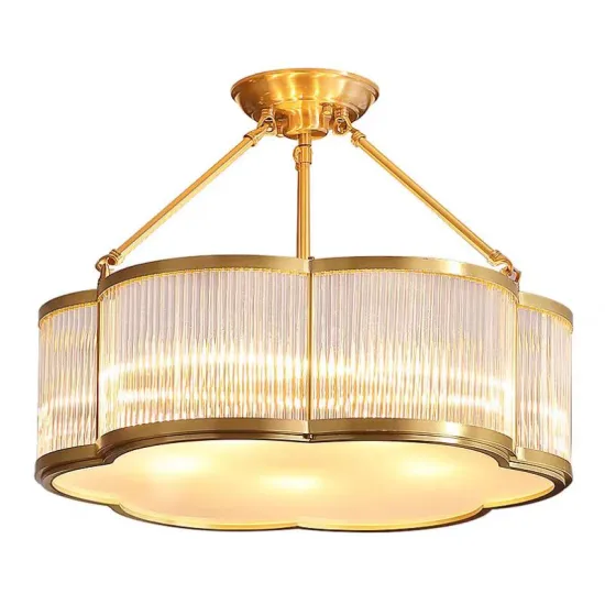 Hot Sale Luxury Brass and Glass Ceiling Hanging Light for Hallway, Living Room, Bedroom