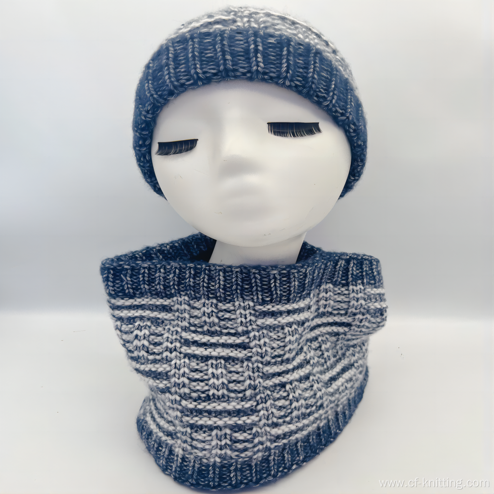 Knitted hat and scarf sets for men