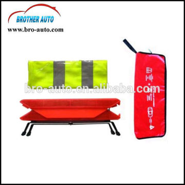 Good price plastic ABS red color reflective Car Warning Triangle with metal leg led warning triangle