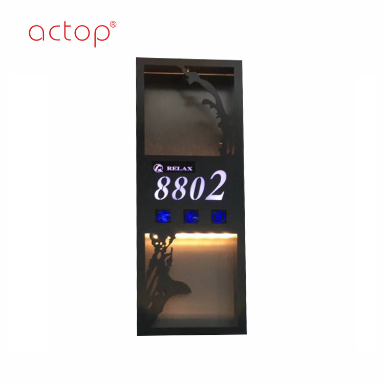 مفتاح لوحة الباب الإلكتروني للفندق مع رقم غرفة LED